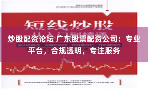 炒股配资论坛 广东股票配资公司：专业平台，合规透明，专注服务